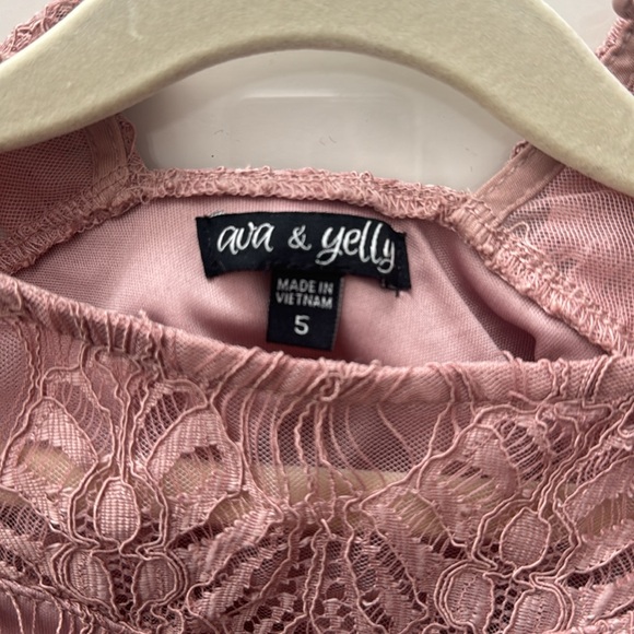 Ava and Yelly Pink Lace dress size 5 - Picture 2 of 3